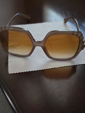 Chloe Oversized Brown Tint Square Sunglasses